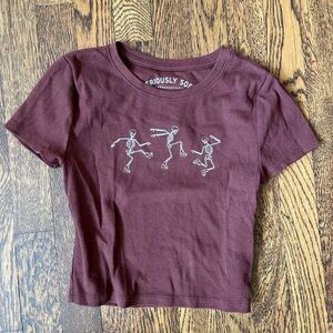 Women’s Aeropostale Baby Tee - Chocolate Brown